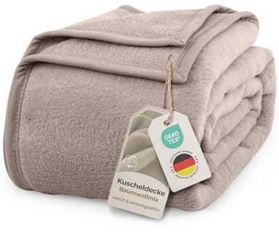 Katoenen Deken 150x200 cm - Oeko-Tex 100 - Warm en Knus voor Bank, Woonkamer en Sofa