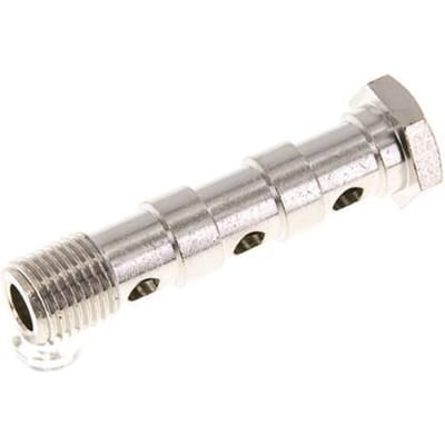 Banjobout 3-weg Vernikkeld Messing G1/4'' Buitendraad 58mm [2 Stuks]