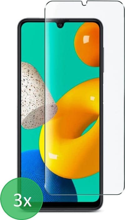 3x Screenprotector Tempered Glass Glazen Gehard Screen Protector 2.5D 9H (0.3mm) - Glasplaatje Geschikt voor: Samsung Galaxy A22 4G - Tempered Glas Screenprotector
