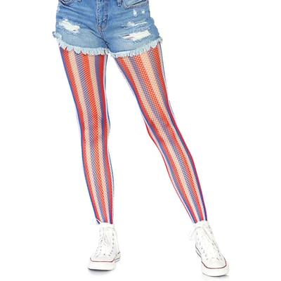 Gestreepte Amerikaanse panty voor dames Leg Avenue