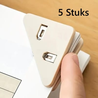 Set Van 5 Multifunctionele Driehoekige Broekklemmen I Hoekclip I Papierklem I Papier Randklemmen Voor Veilige Opslag & Organisatie