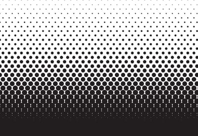 Fotobehang Abstract Black Black Dots | XXXL - 416cm x 254cm | 130g/m2 Vlies