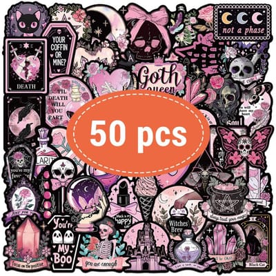 Haute Qualité 50 Pièces Haute Qualité Gothique Haute Qualité Crâne Haute Qualité Sorcière Haute Qualité Autocollants Haute Qualité Sombre Haute Qualité
