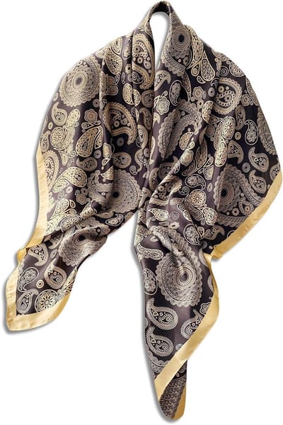 Zijde Sjaal voor Vrouwen met Bloemen- en Dierenprint | Vierkante Satijnen Sjaal 110x110cm | Mode Accessoire voor Elke Gelegenheid