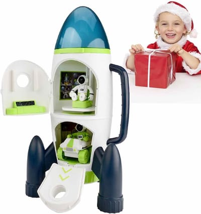Astronaut Raket Speelgoed - Ruimtevaart Speelgoed - Kinderen Leren Spelen - Met Licht en Geluid - 42 x 23.5 cm