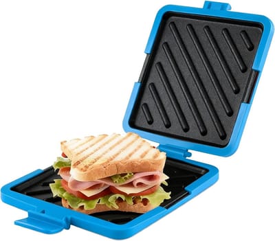 Siliconen Magnetron Bakvorm - Broodrooster - Food Grade Anti-Anbak Bakplaat - Herbruikbaar & Hittebestendig - Blauw - 16x16x3 cm