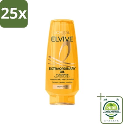 25 x L'Oréal Elvive Extraordinary Oil Conditioner 200 ml - Grootverpakking - Droog Haar - Haar Verzorging - Haar Hydraatatie - Haar Herstel - Haar Glans
