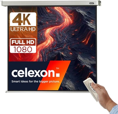 Gemotoriseerd Presentatiescherm 200 x 200 cm - Ideaal voor Thuisbioscoop en Scholen