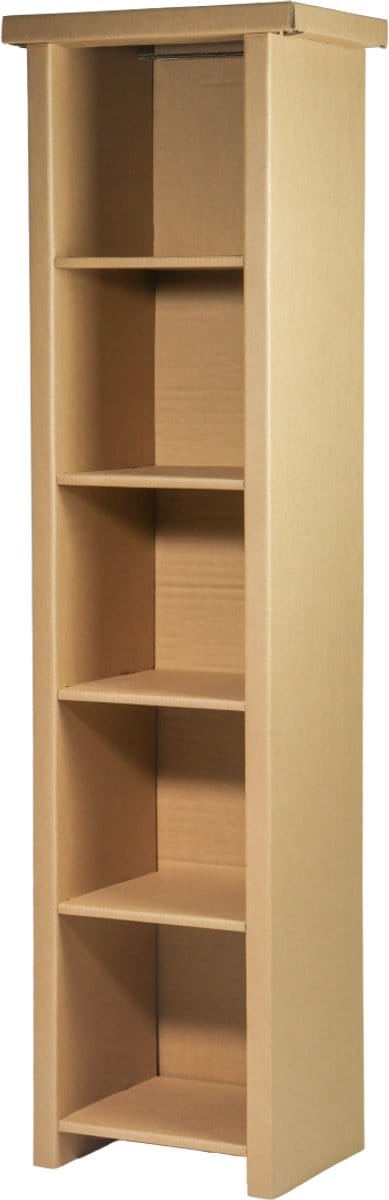 Kartonnen boekenkast hoog - Geen opbergbak / Geen lectuurbakken - 43 x 30 x 154 cm - Kartent