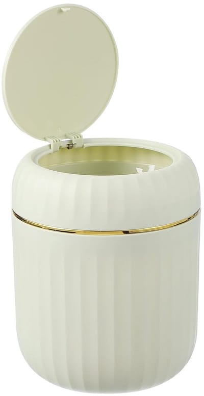 Mini afvalemmer met deksel - Klein schattig bureau afvalbak - 2,2 liter / 0,58 gallon - Geschikt voor kantoor, badkamer, keuken, woonkamer, slaapkamer - Donkergroen