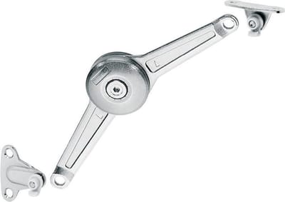 Klepschaar voor opgaande en neergaande kleppen - Kesseböhmer Duolift klepsteun/klepbeslag - verstelbaar tot 8 kg - vernikkeld