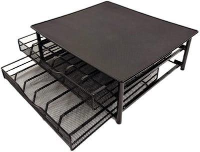 NordHaus Dolce Gusto Capsulehouder - Koffiecapsule Organizer - Dubbele Lade - Opslag voor 72 Pods - Metalen Stand 39 cm