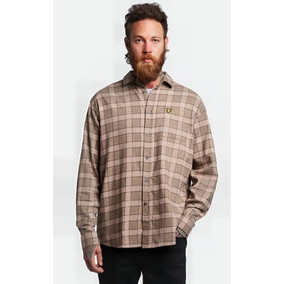 Lyle & Scott Check Overshirt W785 Mauve Dusk Taglia: XS | Giacche leggere Outlet | Uomo | Viola
