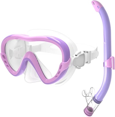 Complete Snorkelset Kinderen: Anti-Lek Duikbril en Droge Snorkel voor Jongens en Meisjes