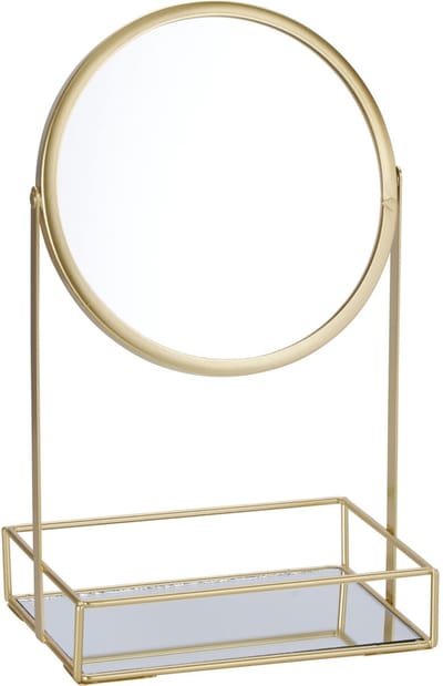 Koopman Spiegelserie - Staande Spiegel - Gouden Metaal - Organizer - 12x32cm
