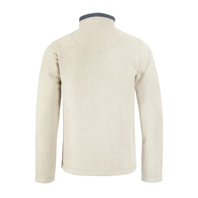 Weird Fish Heren Newark Grid Eco Friendly Quarter Zip Fleece Top (Ecru)