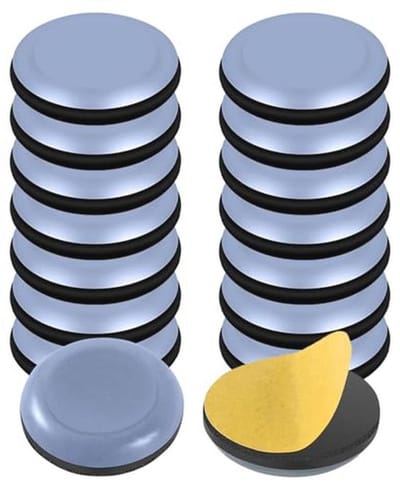 Universele Stoelglijders 25 mm - Zelfklevend Teflon voor Gladde Vloeren en Tapijten - Set van 16 Stuks