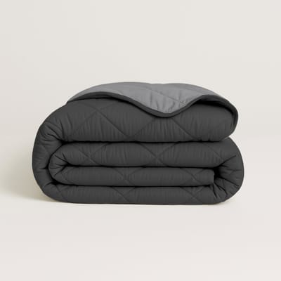 Y-NOT - Dekbed Zonder Overtrek 140x220 - All Season - Zacht & Wasbaar - Antracite/Grijs