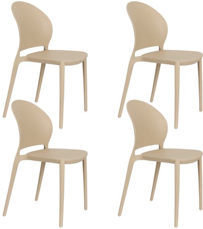 ANLI STYLE Outdoor Chair Sjoerd Beige - set van 4