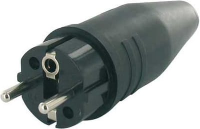 Rubber stekker 220 Volt male - blister
