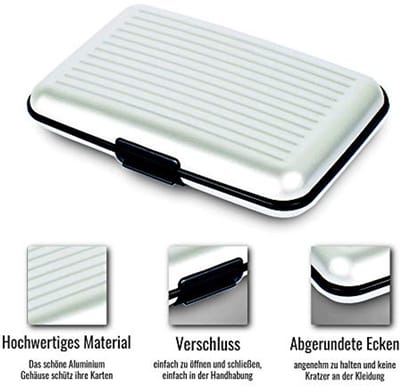 Aluminium Creditcardhouder met RFID- en NFC-Blokkering - Praktische Kaarthouder in Metallic Look
