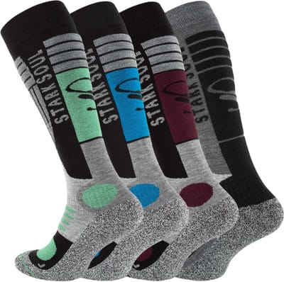 4-Pack - Skisokken - Snowboardsokken - Multicolor - Maat 39-42