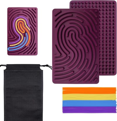 Activiteitenbord voor Kinderen - Sensory Speelgoed met 20 Siliconen Strips en Reiszak - Educatief en Creatief Speelgoed voor Kinderen vanaf 3 Jaar