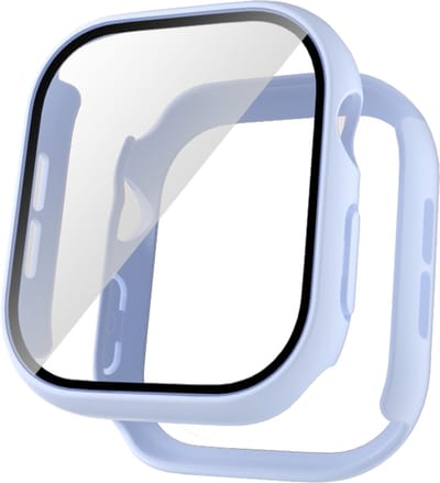 EP Goods - Full Cover/Hoesje - Screen Protector - Geschikt voor Apple Watch Series 10 & Series 11 - 46mm - Hardcase - Protection - Pastelblauw