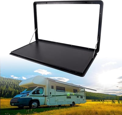 Klaptafel - Wandmontage Tafel - Camper Buitenleven - Ruimtebesparend Ontwerp - 60 cm - Zwart