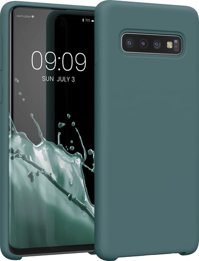kwmobile telefoonhoesje geschikt voor Samsung Galaxy S10 - Hoesje met siliconen coating - Smartphone case in Arctische nacht