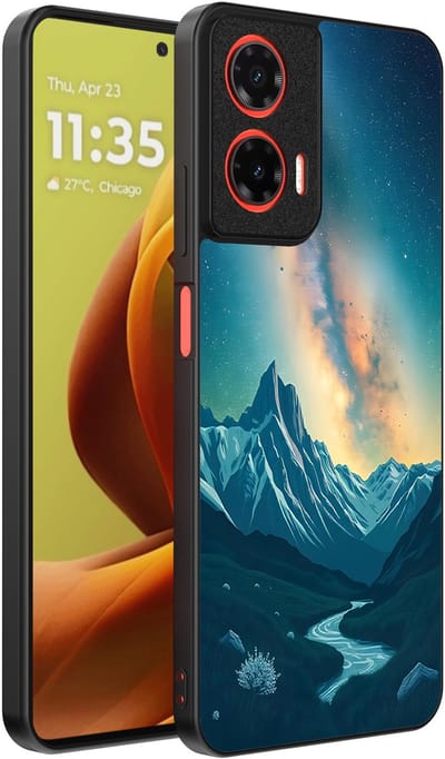 Smartphonica Telefoonhoesje Geschikt voor Motorola Moto G85 / Motorola Edge 50 Fusion met Sterrenhemel Opdruk - TPU Backcover Case With Space And Milkyway Design geschikt voor Motorola Edge 50 Fusion;Motorola Moto G85