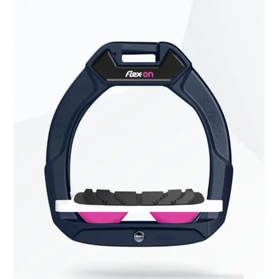 Veiligheidstrappers voor paardrijden, helling Grip Marine/Wit/Roze kind Flex-On Safe-On