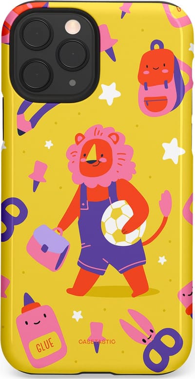 Casetastic hoesje geschikt voor Apple iPhone 11 Pro - Dubbellaagse bescherming - Krachtige lessen - Fashion Case - Goud Koraal