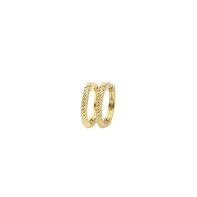 Blush 7266YGO oorringen dames goud 14 k geel met ribbel motief