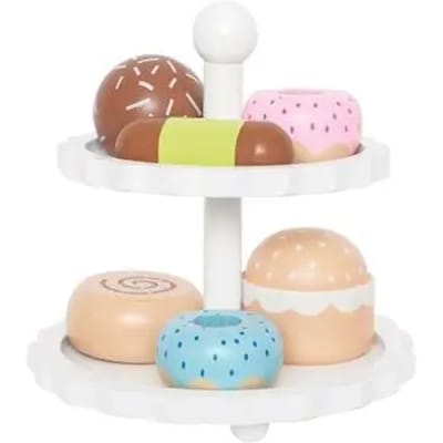 Jabadabado houten cakestandaard met taartjes