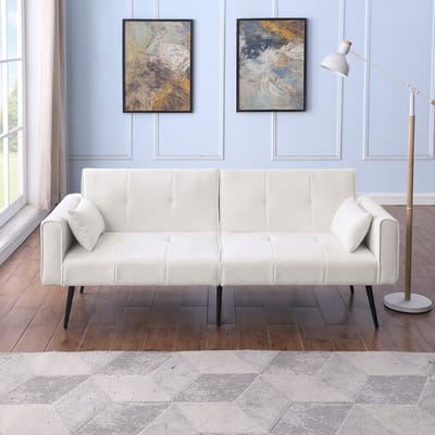 Gutent-Bank Futon slaapbank, moderne 173 cm (68 inch) futonbank die om te bouwen is tot bed, slaapbank voor de woonkamer - geschikt voor kleine ruimtes