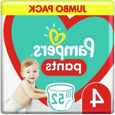 Luierbroekjes maat 4 - Baby luiers - Comfortabel verschonen - Tot 12 uur droog - 52 stuks - Wit