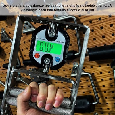 Grip Kracht Tester - Handversterker Dynamometer - Kracht Training - Verwisselbare Veren - 150 kg - Zilverachtig