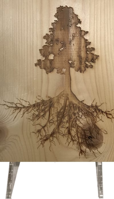 CharredArt - Houten Bord boom | Hout kunst - Interieuraccessoire - Wanddecoratie - Herfst - Herfstsfeer - Boom