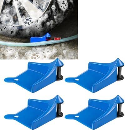 4 stuks - Geleiderwiel voor autowasslang - anti-blokkeer- en antislipfunctie - wielbegrenzer - hulpwiel voor autowassen - 8,5*4,8 cm - hulpmiddel voor het wassen en onderhouden van voertuigen - blauw
