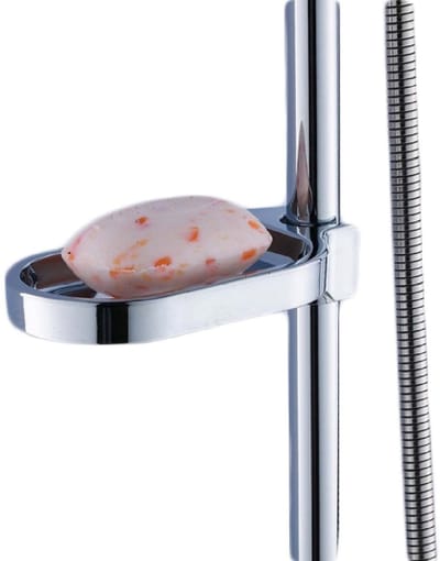 Dailygoods- Zeephouder Verstelbaar - Zeepbakje - Zeephouder Douche - Duurzaam - ABS-Materiaal - Geschikt voor Buis 22 mm - 16,6 x 8,5 cm