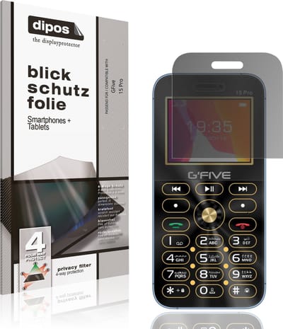 dipos – Matte Privacy Screenprotector geschikt voor GFive 15 Pro | Anti-Spy Beschermfolie