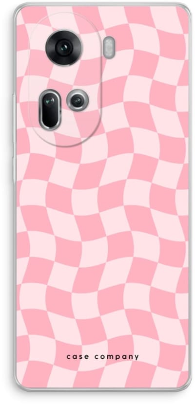Case Company® - Hoesje geschikt voor Oppo Reno 11 hoesje - Grid Roos - Soft Cover Telefoonhoesje - Bescherming aan alle Kanten en Schermrand