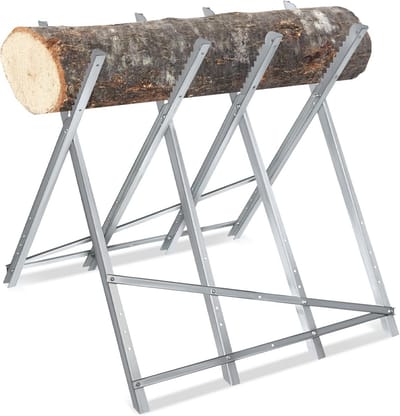 Inklapbare Zaagbok 82 x 80,5 x 79 cm - Stabiele Metalen Zaaghulp voor Hout en Beitsen