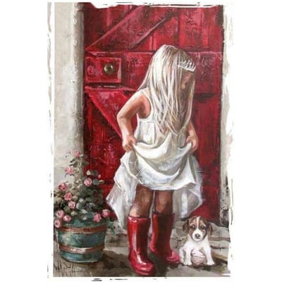 Bricolage petite fille 5D carré artisanat diamant peinture point de croix diamant broderie 20X30CM gray