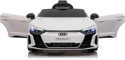 Audi RS e‑tron GT – 12V Kinderauto – EVA Banden – Kunstleren Zitting – LED – Afstandsbediening – 1‑Zits – Wit