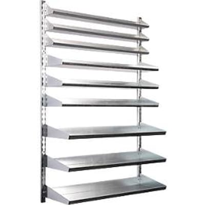 Wandrek 9 VK, 9 planken, L 1000 x B 640 x D 100/155/220 mm, zonder bakken
