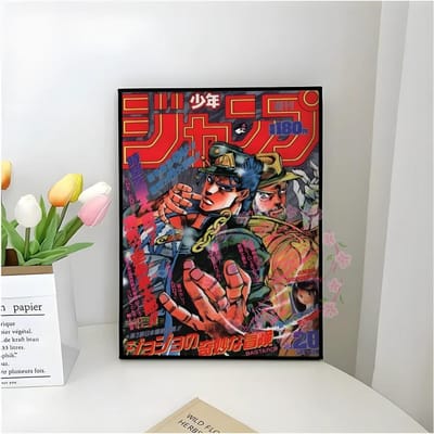 Jojo Anime Bizarre Avontuur Retro Poster Zelfklevende Kunst Waterdicht Papier Sticker Koffiehuis Bar Kamer Muurdecoratie A3 30X42cm  No Frame