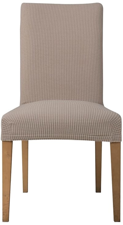 Stoelhoezen, Elastische Eetstoelhoezen hoes, Jacquard Stoelovertrek Stretchhoes (Zandkleur, 4 Stuks)