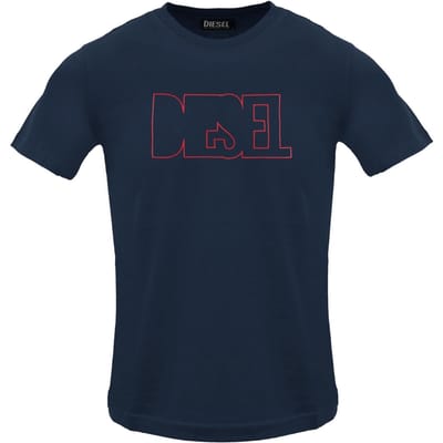 Diesel Omlijnd Logo Total Eclipse T-shirt